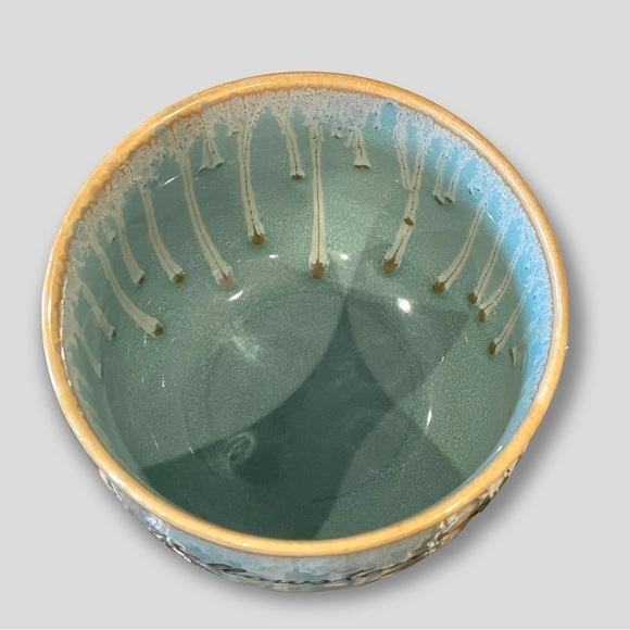 YELLOWSTONE Blue Green Drip Glaze Stoneware Moose Large Size Soup Mug. - Picture 5 of 5